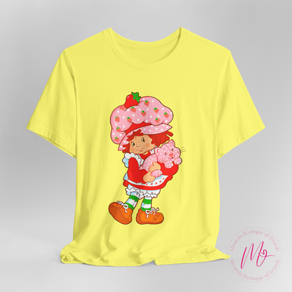 Camiseta Unisex de Strawberry Shortcake hugging the Cat Tee